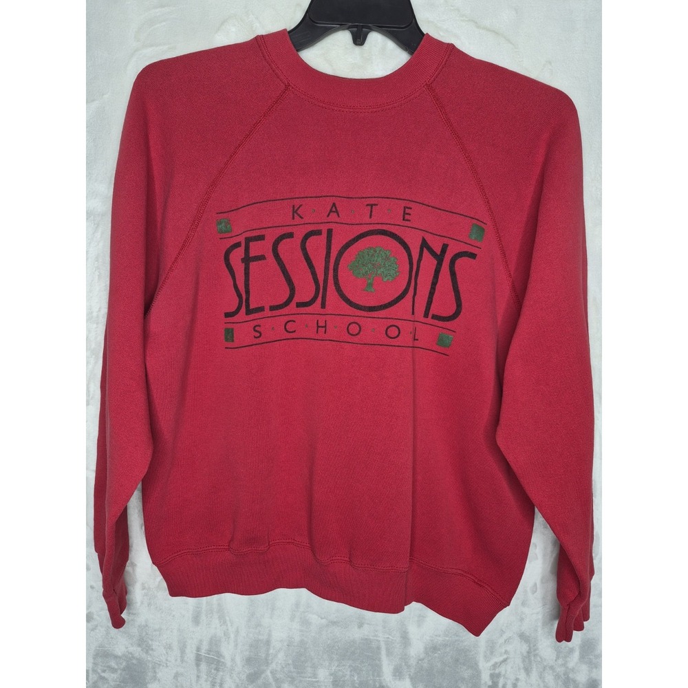 Vintage Tultex Made in USA Red Crewneck Sweatshirt Mens Large Kate Sessions